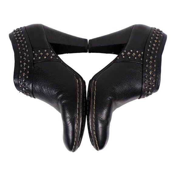 Sofft Shalene Studded Leather Heeled Booties Black 9.5M  #500 - Picture 7 of 12